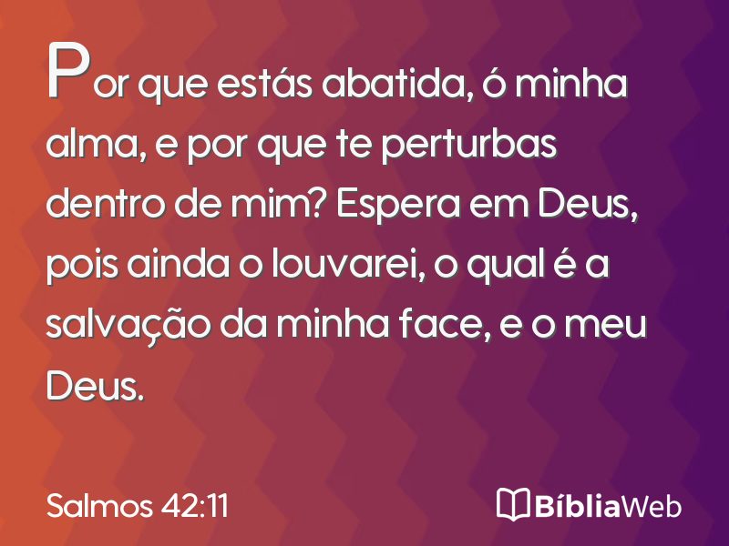 Salmos 42:11 em imagem para compartilhar