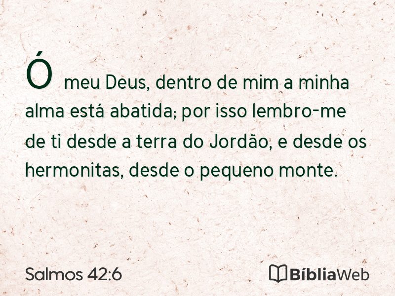 Salmos 42:6 em imagem para compartilhar