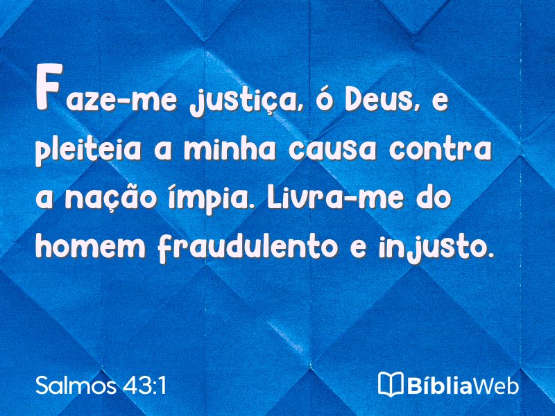 Salmos 43:1 em imagem para compartilhar