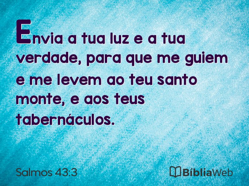 Salmos 43:3 em imagem para compartilhar