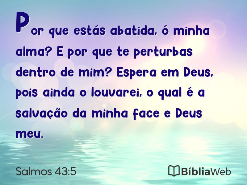 Salmos 43:5 em imagem para compartilhar