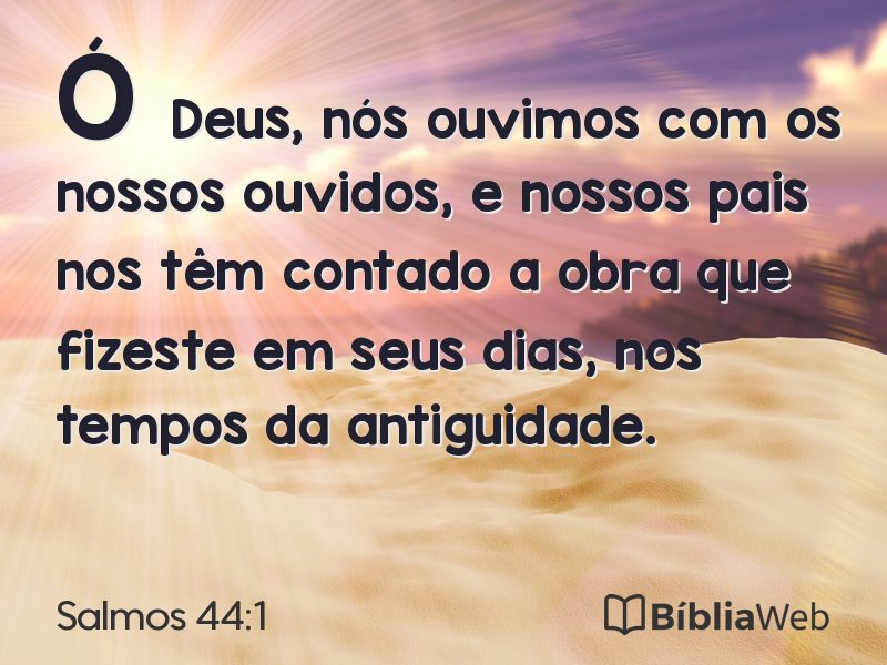 Salmos 44:1 em imagem para compartilhar