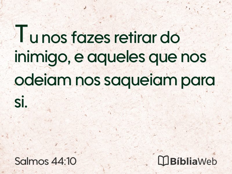 Salmos 44:10 em imagem para compartilhar