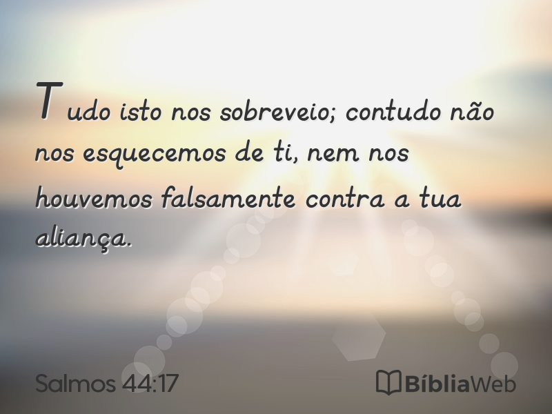 Salmos 44:17 em imagem para compartilhar