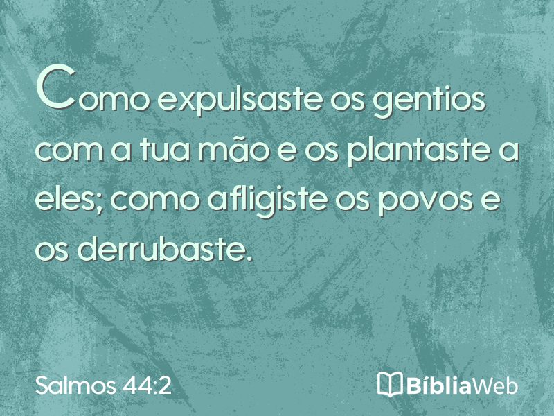 Salmos 44:2 em imagem para compartilhar