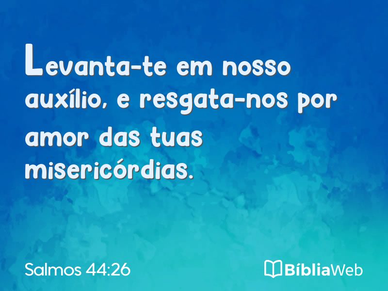 Salmos 44:26 em imagem para compartilhar