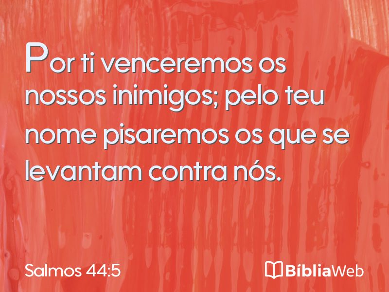 Salmos 44:5 em imagem para compartilhar