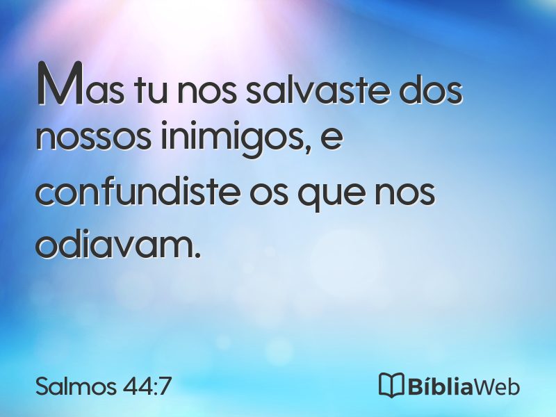 Salmos 44:7 em imagem para compartilhar