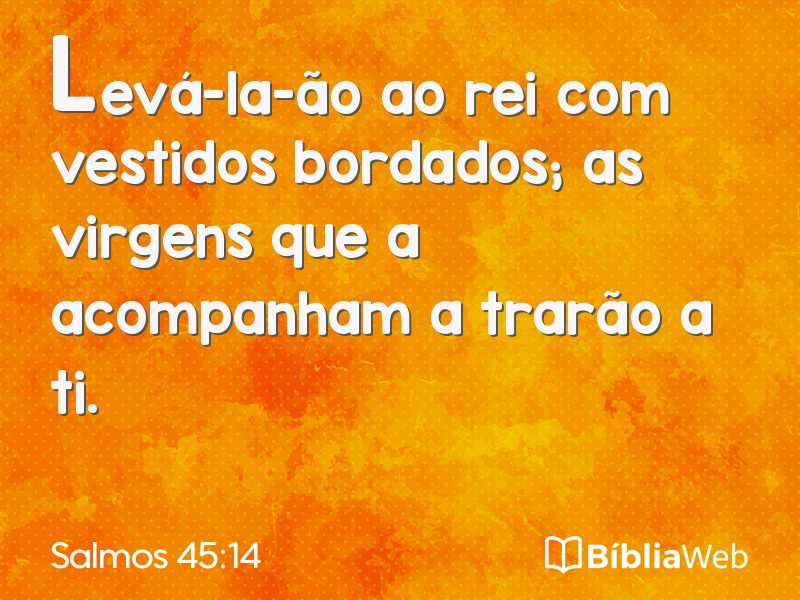 Salmos 45:14 em imagem para compartilhar