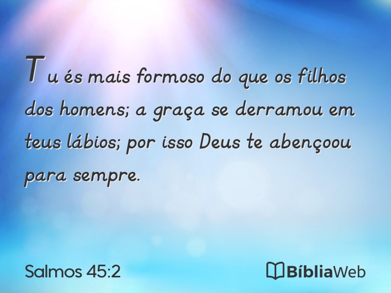 Salmos 45:2 em imagem para compartilhar