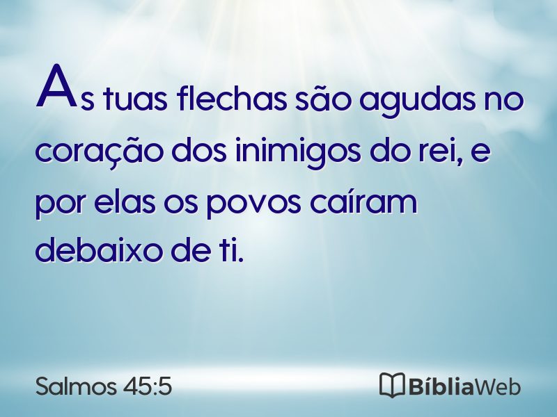 Salmos 45:5 em imagem para compartilhar