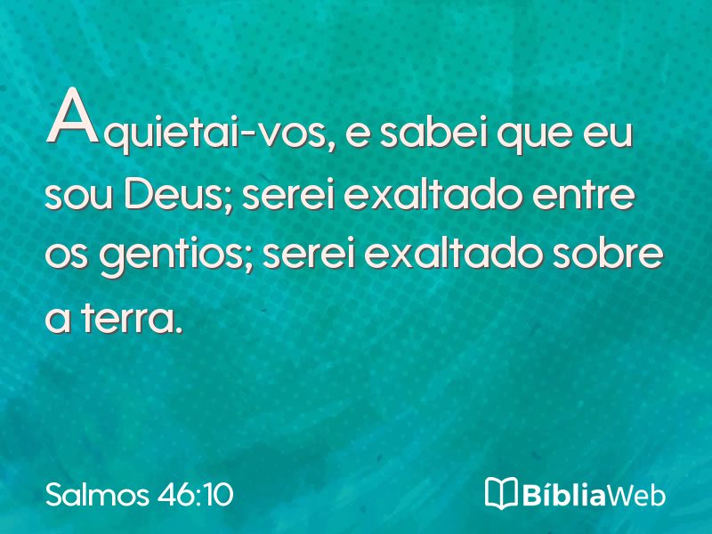 Salmos 46:10 em imagem para compartilhar