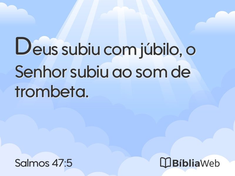 Salmos 47:5 em imagem para compartilhar