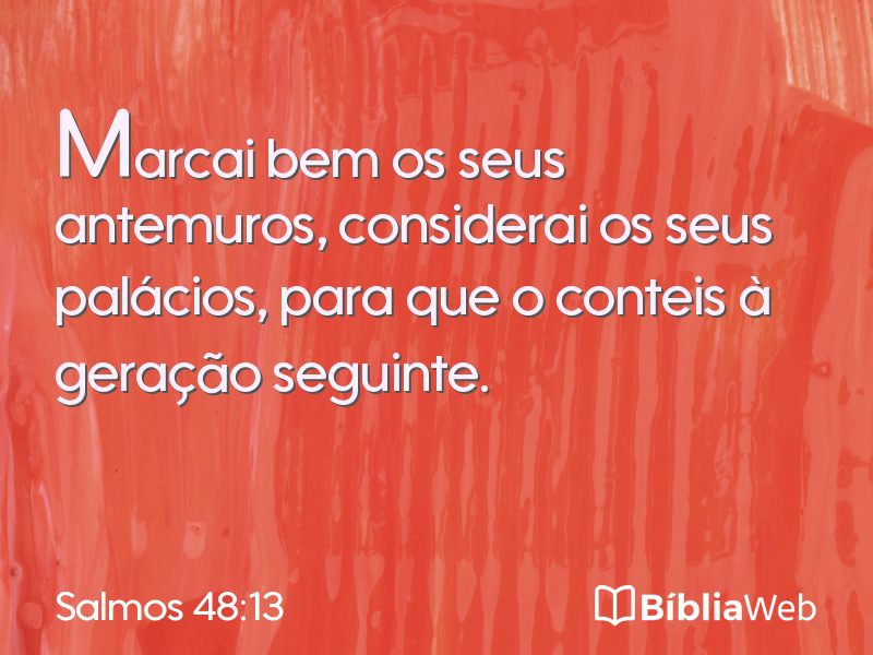 Salmos 48:13 em imagem para compartilhar