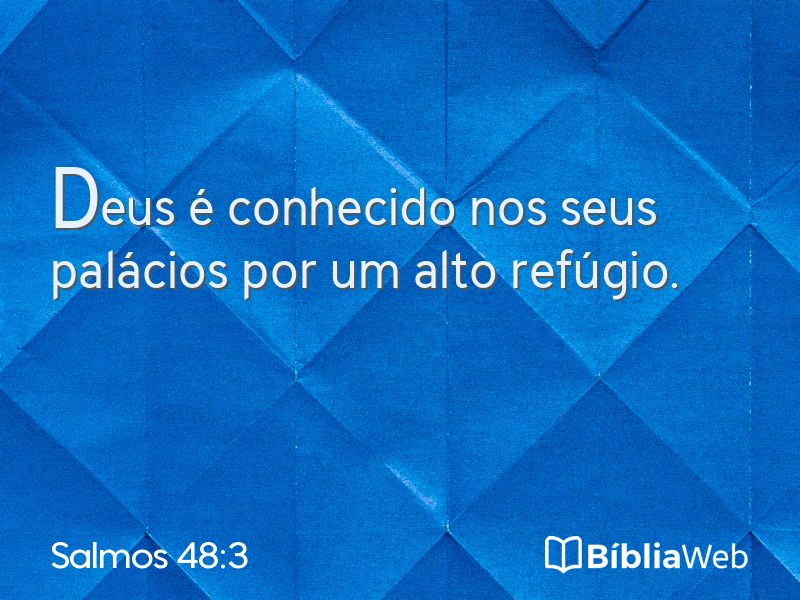 Salmos 48:3 em imagem para compartilhar