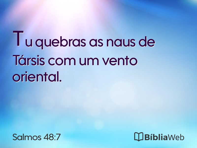 Salmos 48:7 em imagem para compartilhar