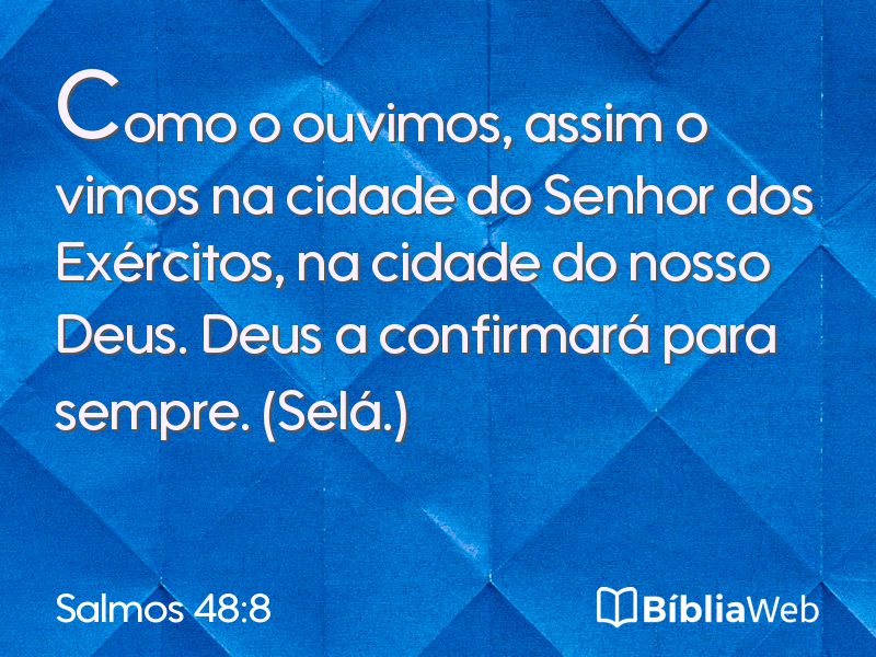 Salmos 48:8 em imagem para compartilhar