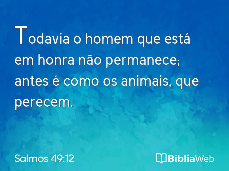 Salmos 49:12 em imagem para compartilhar