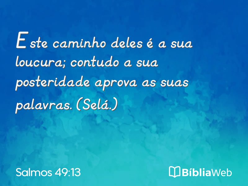 Salmos 49:13 em imagem para compartilhar