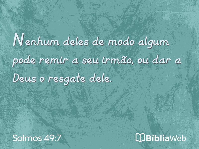 Salmos 49:7 em imagem para compartilhar