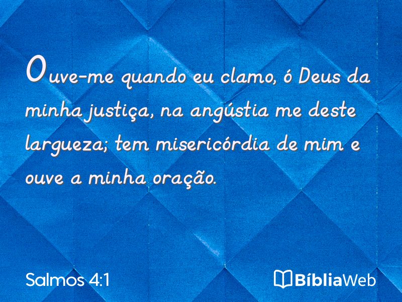 Salmos 4:1 em imagem para compartilhar