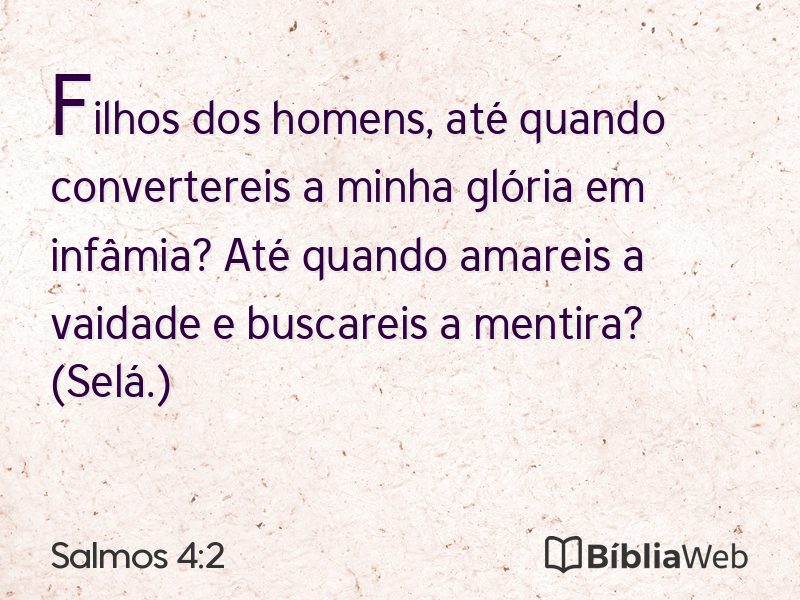 Salmos 4:2 em imagem para compartilhar