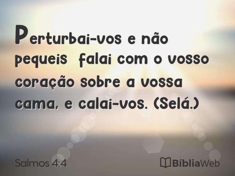 Salmos 4:4 em imagem para compartilhar