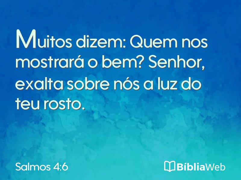 Salmos 4:6 em imagem para compartilhar