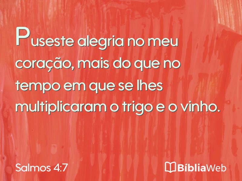Salmos 4:7 em imagem para compartilhar