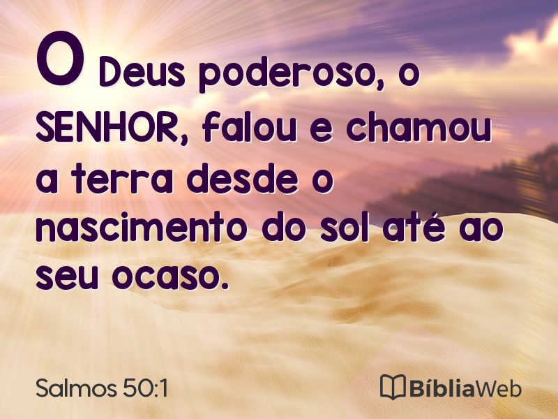 Salmos 50:1 em imagem para compartilhar