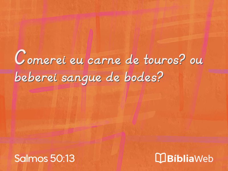 Salmos 50:13 em imagem para compartilhar