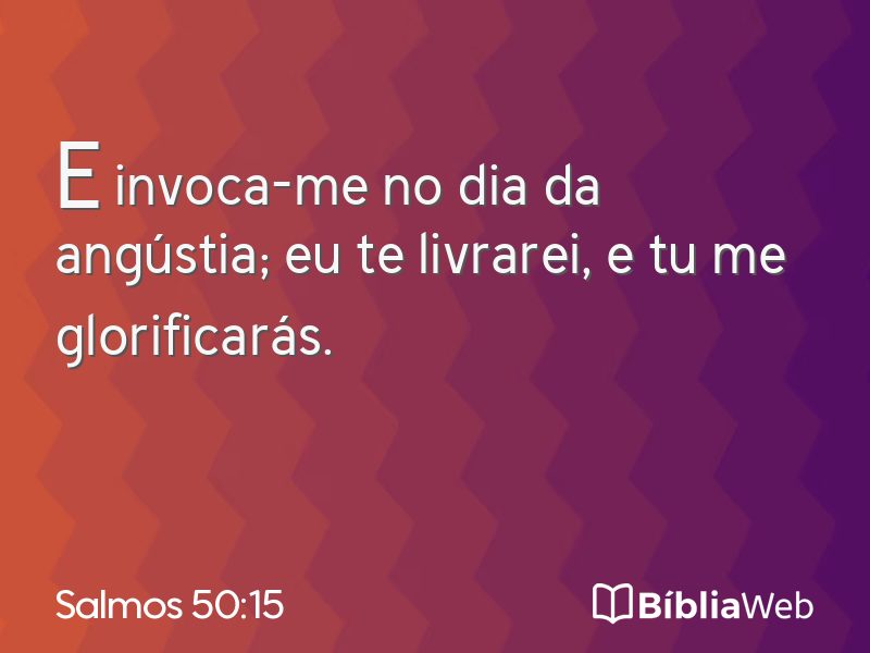 Salmos 50:15 em imagem para compartilhar