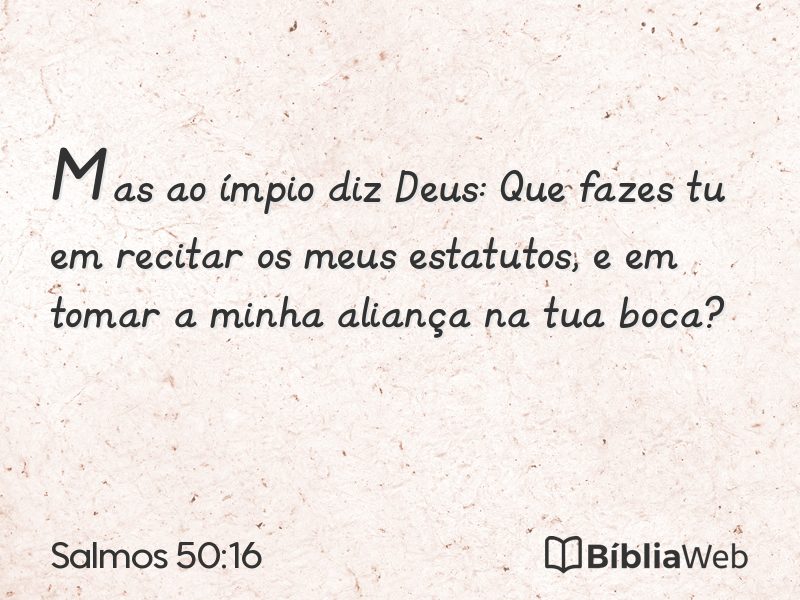 Salmos 50:16 em imagem para compartilhar
