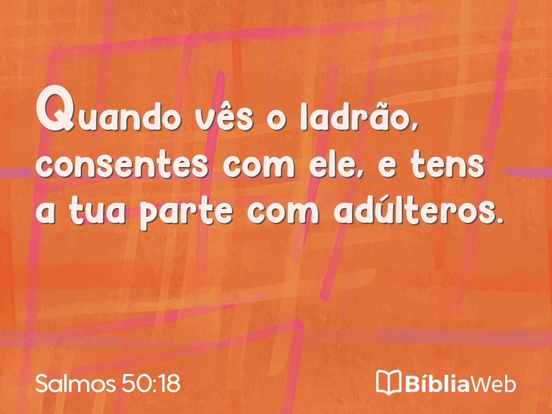 Salmos 50:18 em imagem para compartilhar