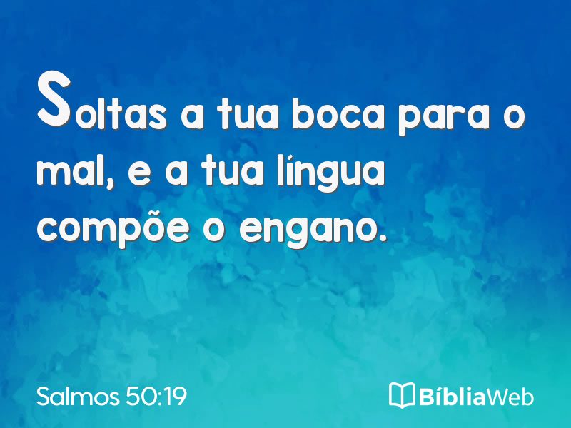 Salmos 50:19 em imagem para compartilhar