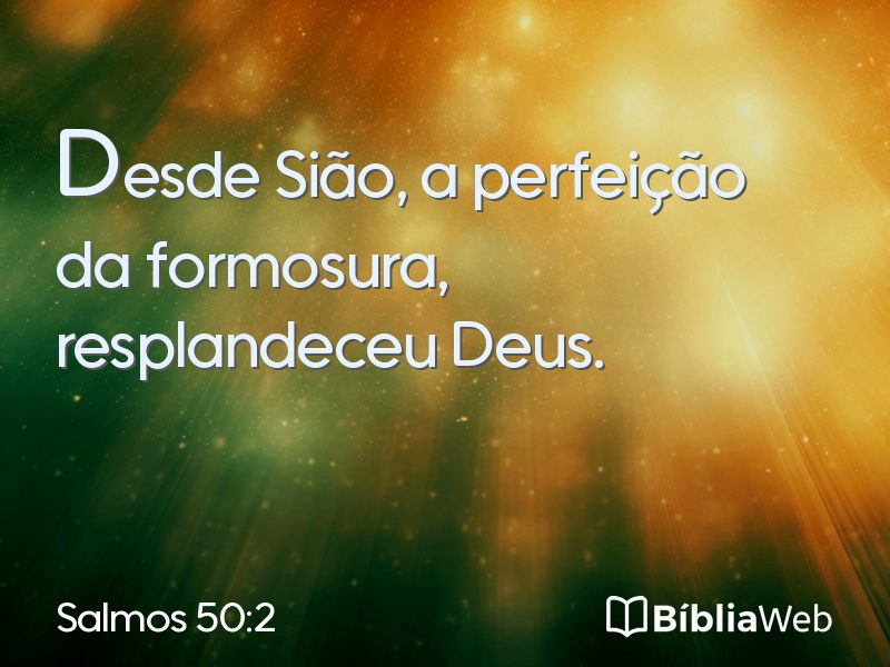 Salmos 50:2 em imagem para compartilhar