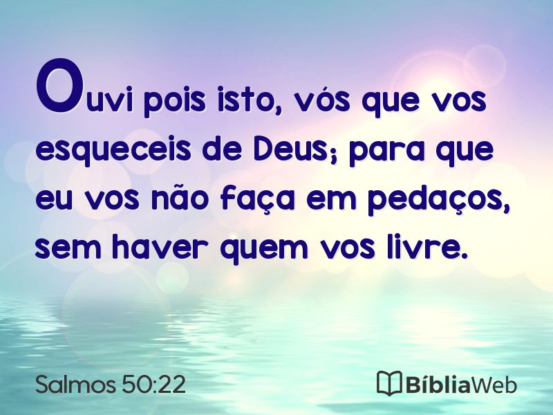 Salmos 50:22 em imagem para compartilhar