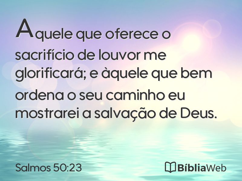 Salmos 50:23 em imagem para compartilhar