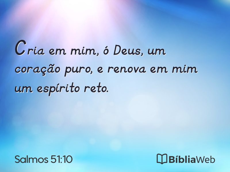 Salmos 51:10 em imagem para compartilhar