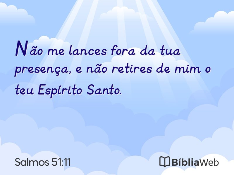 Salmos 51:11 em imagem para compartilhar