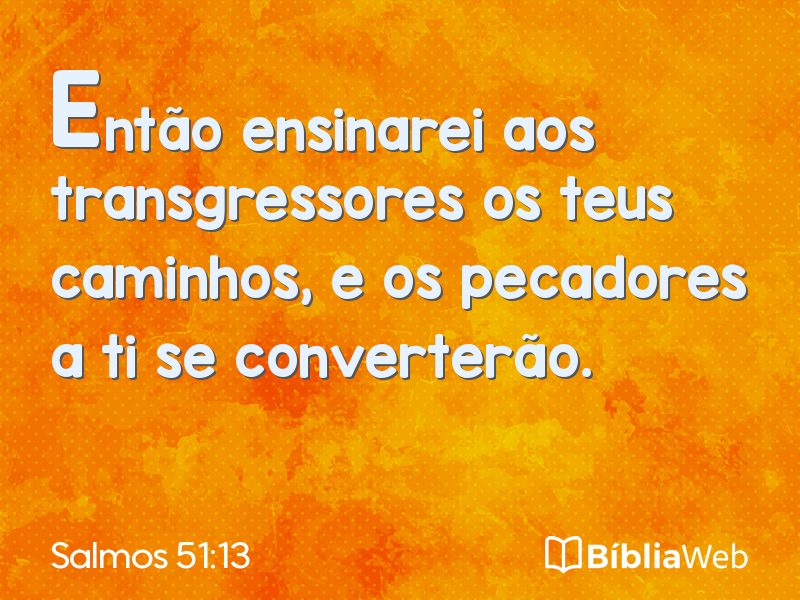 Salmos 51:13 em imagem para compartilhar
