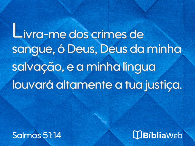 Salmos 51:14 em imagem para compartilhar