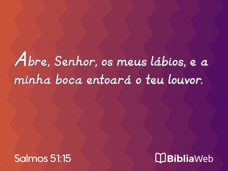 Salmos 51:15 em imagem para compartilhar
