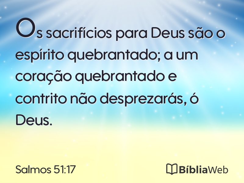 Salmos 51:17 em imagem para compartilhar