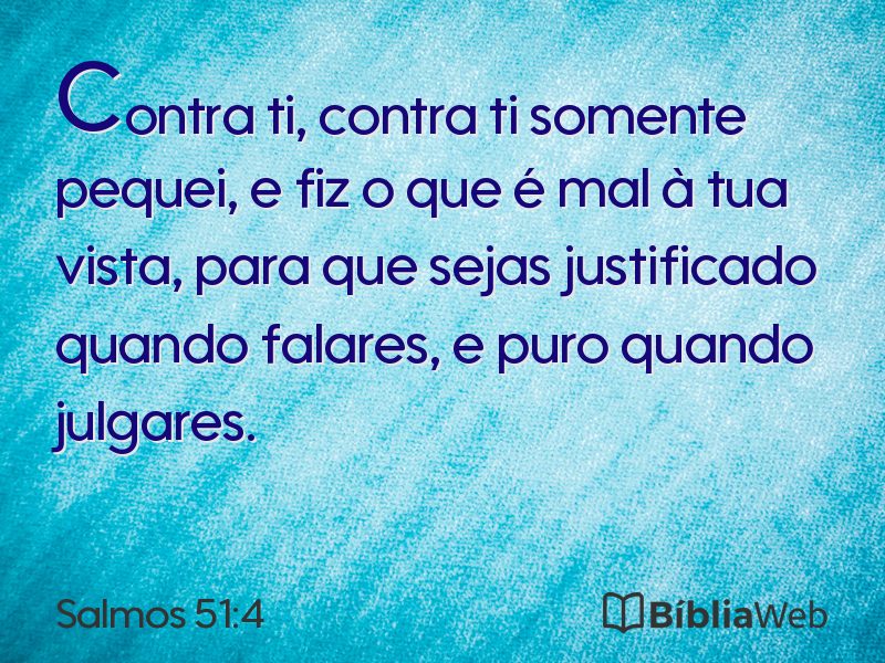 Salmos 51:4 em imagem para compartilhar