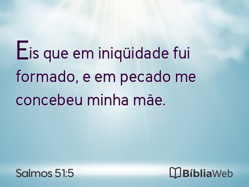 Salmos 51:5 em imagem para compartilhar