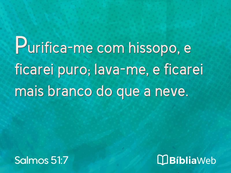 Salmos 51:7 em imagem para compartilhar