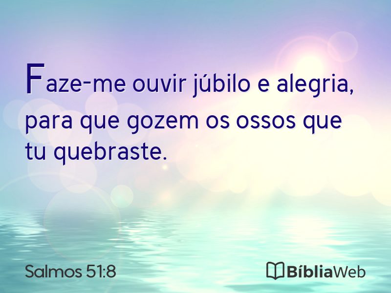 Salmos 51:8 em imagem para compartilhar