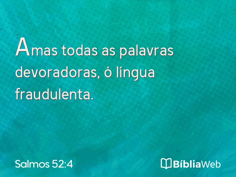 Salmos 52:4 em imagem para compartilhar