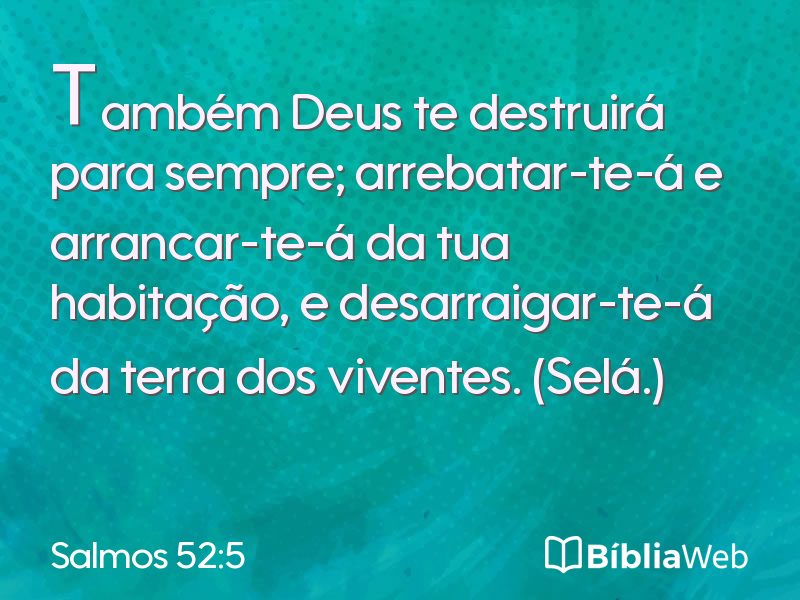 Salmos 52:5 em imagem para compartilhar